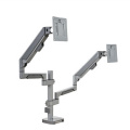 Montagem ajustável personalizada Dual Alumunum Monitor Arm Stand com PC